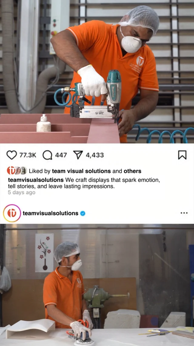 Not all heroes wear capes, some rock safety boots and high-vis vests.
Meet the legends behind your boldest branding moments. 

الأبطال الحقيقيون لا يحتاجون إلى عباءات.
بأحذية السلامة والسترات العاكسة، يصنعون معجزات العلامات التجارية
هؤلاء هم القوة وراء أكثر اللحظات تأثيراً لعلامتك التجارية.

[Team Visual Solutions, Dubai, Riyadh, Visual Excellence, Custom Displays, Bespoke Designs, Creative Solutions, Display Innovation, Sculpture Art, Kiosk Design]