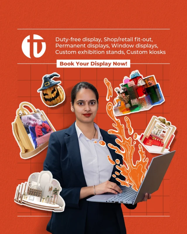 Bold. Colorful. Unforgettable. 
Just like our ideas and your brand, creativity deserves to shine. Ready to make your displays as impactful as your vision? 

Let’s build something remarkable!

ألوان جريئة. أفكار لافتة. تأثير لا يُمحى.
كما تستحق علامتك التجارية أن تتألق، نحن نصنع لها عرضاً يترك بصمة لا تُنسى!
فلنبتكر شيئاً مميزاً معاً!

[Team Visual Solutions, Dubai, Riyadh, Visual Excellence, Custom Displays, Bespoke Designs, Creative Solutions, Display Innovation, Sculpture Art, Kiosk Design]