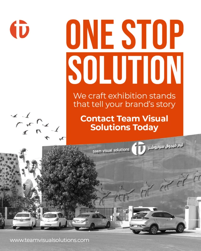 Your brand deserves the spotlight. From concept to creation, we build exhibition stands that wow every visitor!
علامتك التجارية تستحق أن تكون في الواجهة.
من الفكرة إلى الإبداع على أرض الواقع، نبتكر منصات معارض تبهر الزوار وتمنح علامتك الحضور الذي تستحقه.
[Team Visual Solutions, Dubai, Riyadh, Visual Excellence, Custom Displays, Bespoke Designs, Creative Solutions, Display Innovation, Sculpture Art, Kiosk Design]