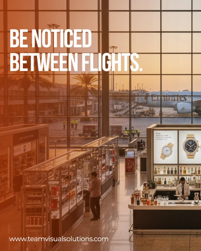 Travel retail moves fast, and your displays need to keep up. We design setups that install quickly, meet all the rules, and still bring the brand to life, even in the busiest locations.
في بيئة تجارة السفر المتسارعة، لا بدّ أن تعمل عروضك بالسرعة نفسها. نبتكر منصّات تُركَّب بلا تعقيد، وتراعي كل المتطلبات، وتُحيي علامتك التجارية حتى في أزحم النقاط وأكثرها حركة.
#teamvisualsolutions #dubai #riyadh #visualexcellence #customdisplays #bespokedesigns #creativesolutions #displayinnovation #sculptureart #kioskdesign #creativedisplays