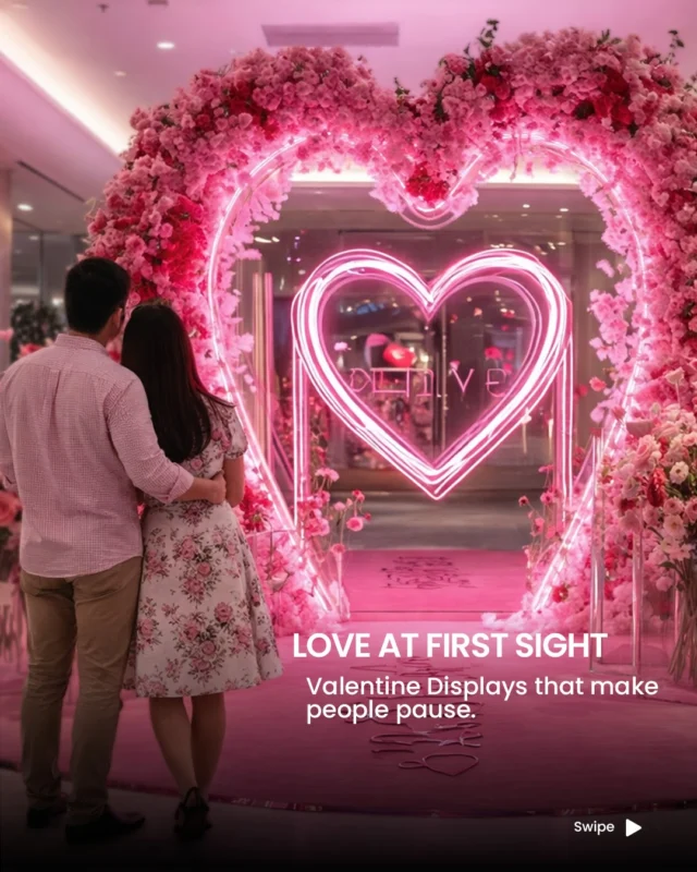 Love at first sight is real, but it starts with intent. Design a Valentine display that grabs attention in seconds, looks great up close, and makes the photo moment happen naturally.

Share your brief with us. 

#teamvisualsolutions #dubai #riyadh #visualexcellence #customdisplays