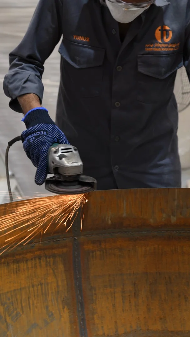 Every smooth edge begins with control, skill and a shower of sparks. 

[industrial metal fabrication, angle grinding metal, skilled metalworker UAE, custom metalwork Dubai, fabrication workshop process]

#MetalFabrication #AngleGrinding #IndustrialCraftsmanship #WorkshopProcess #TeamVisualSolutions